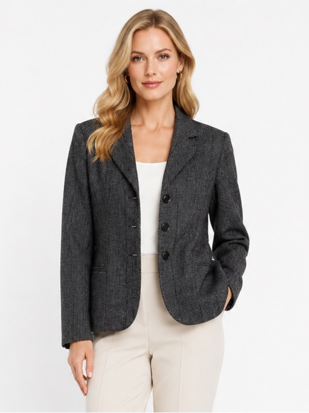 Max Mara 3  Wool  Cashmere Blend Blazer women size   Size 6